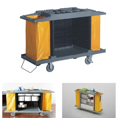 Heavy Duty Large Multi-functional Service Cart, Hotel Service Cart